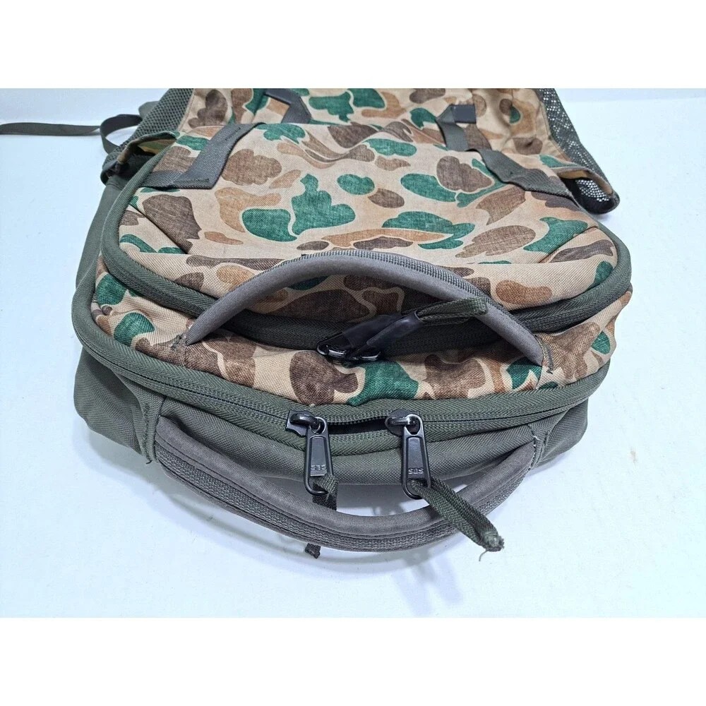 North Face Vault Frog Camo Laptop Backpack Utility Brown Green School Tactical